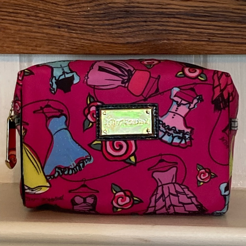 Betsey Johnson dresses and roses Makeup Pouch